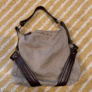 KALE Calfskin and Linen Hobo